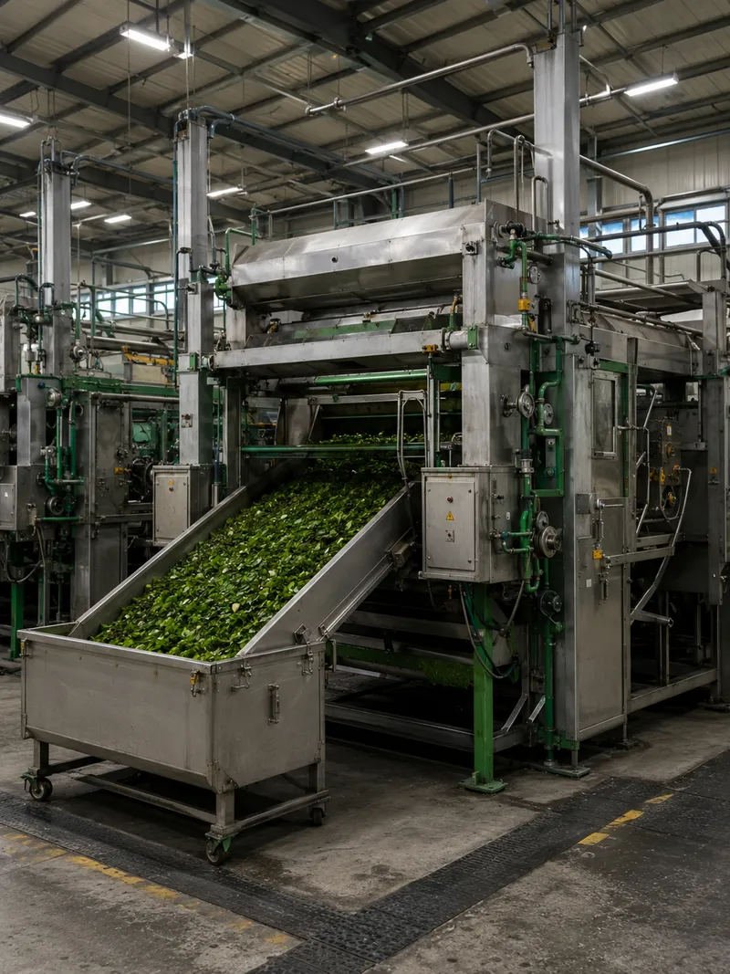 Tea drying and processing machinery